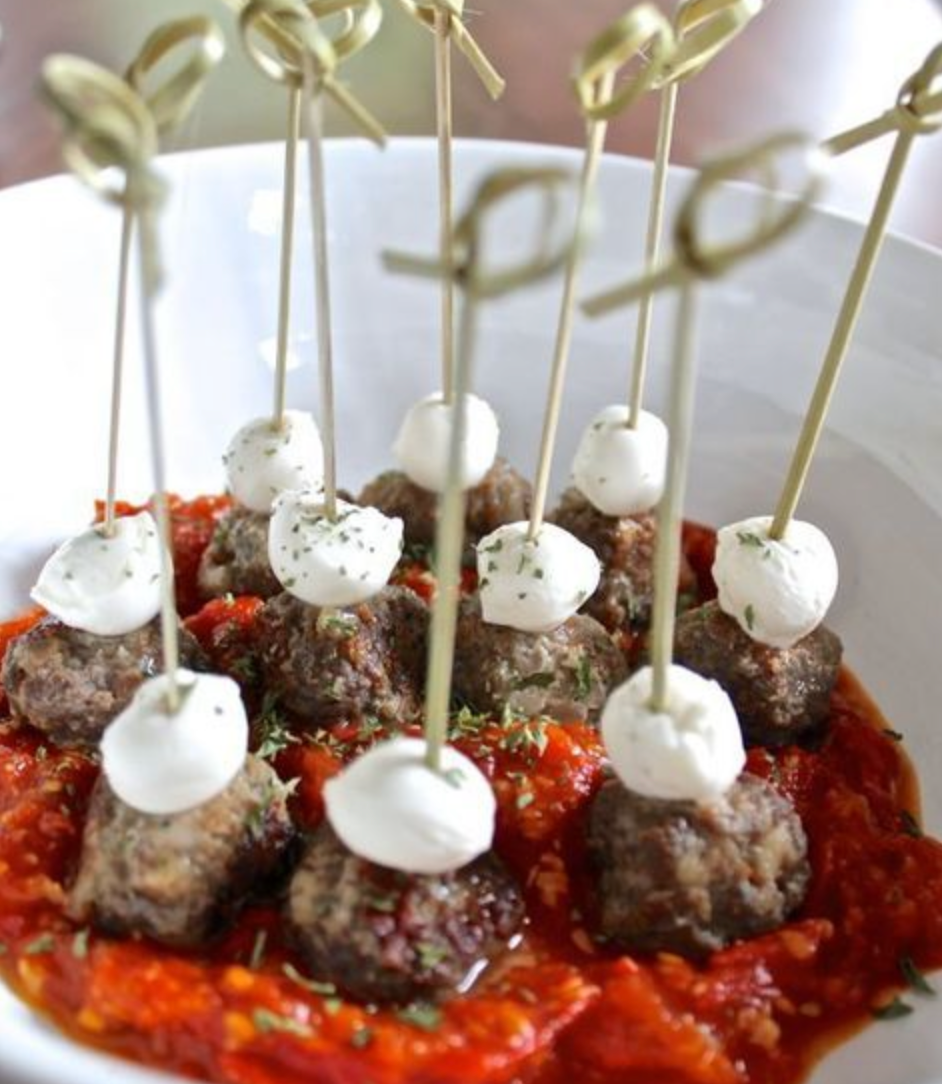 Italian Meatball Skewers