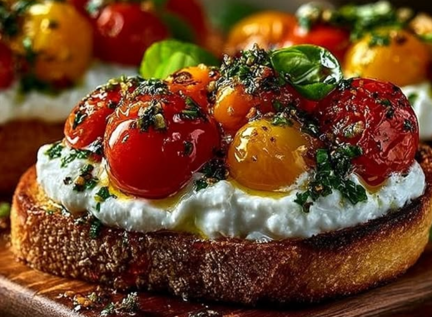 Burrata & Bruschetta crostini