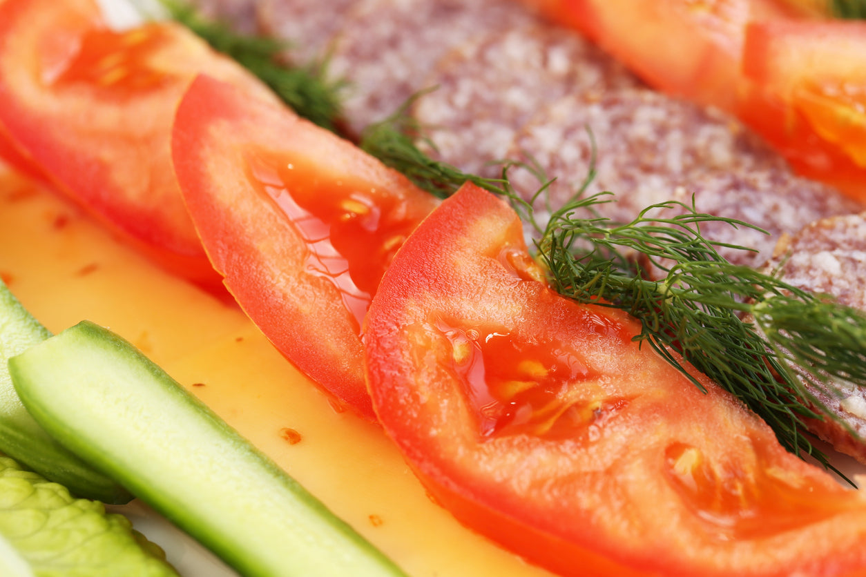 Cold Breakfast Salami & Cheese Plate